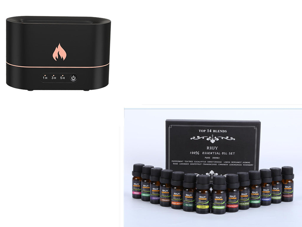 Flame Aromatherapy Humidifier with Ambient LED Light