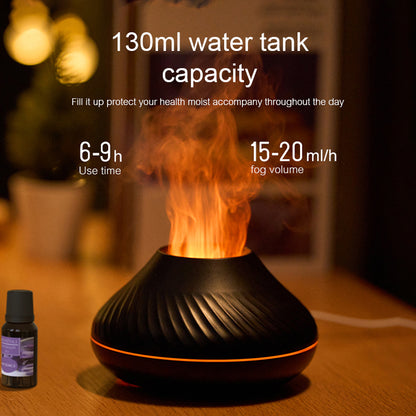 3D RGB Volcano Flame Ultrasonic Aroma Diffuser 130ml