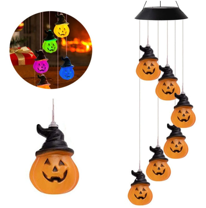 Solar Wind Chime Hummingbird Garden Light