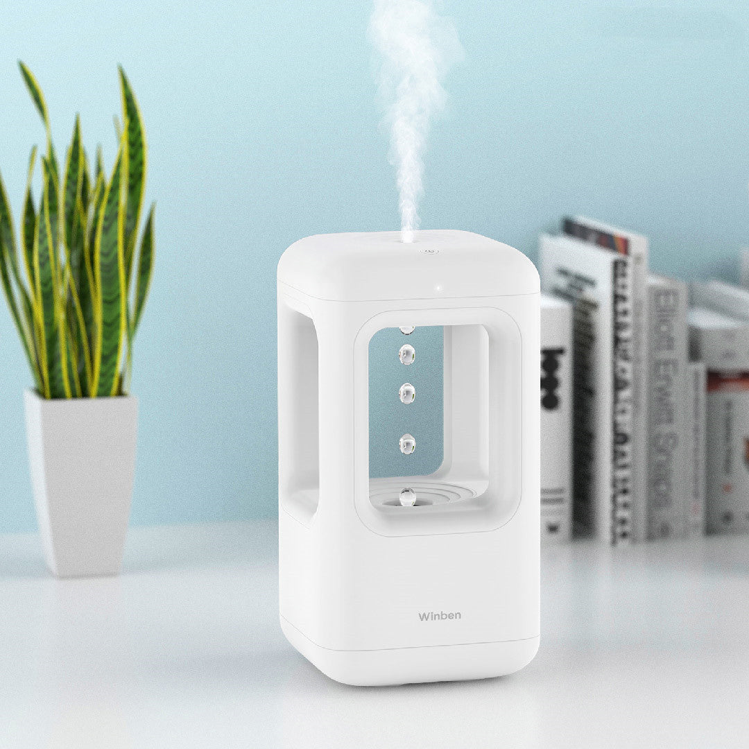 Anti-Gravity Water Drop Humidifier with LED Ambient Light