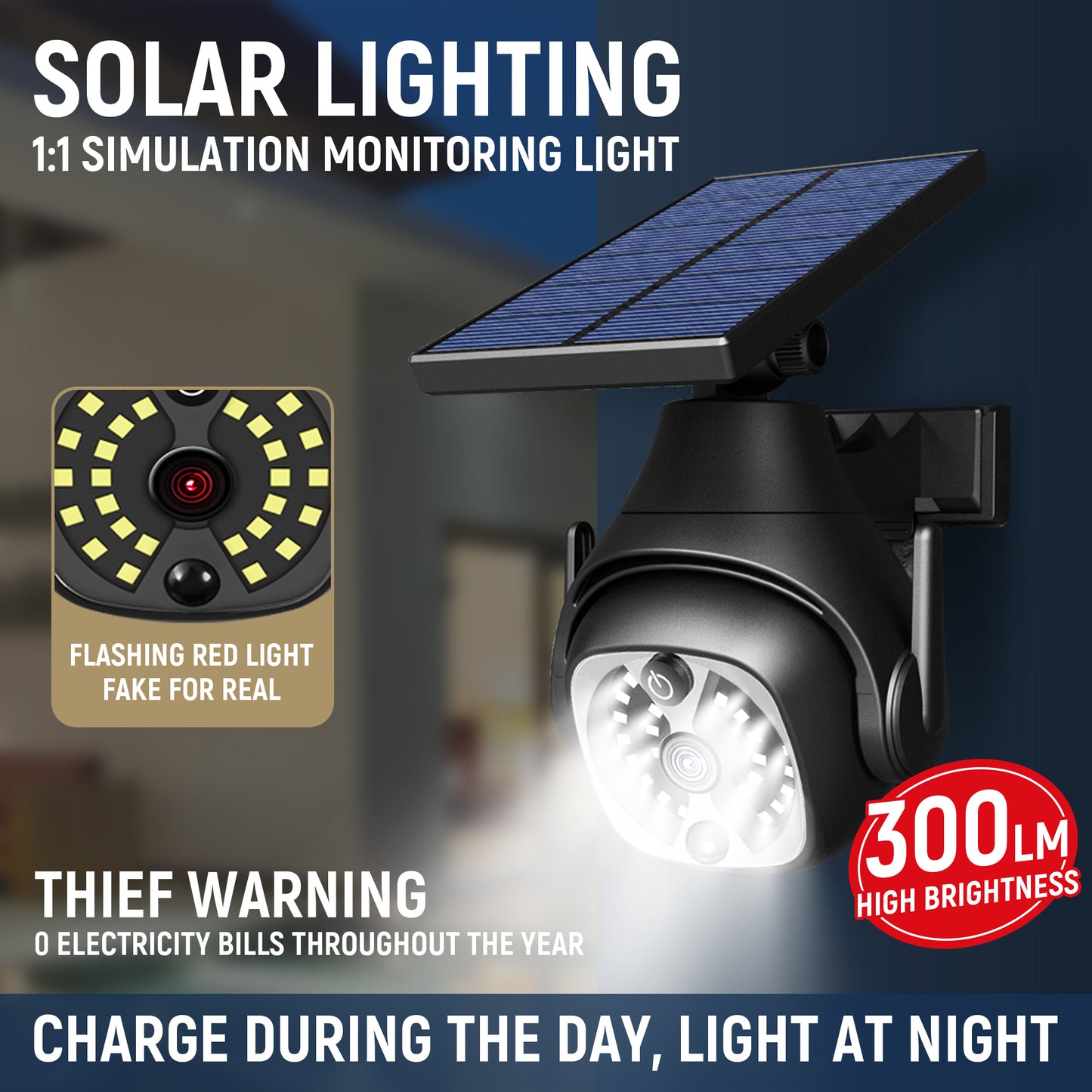 Solar Motion Sensor Outdoor Street Light