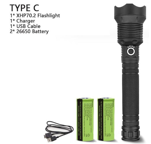 XHP70.2 High-Power USB Rechargeable Flashlight