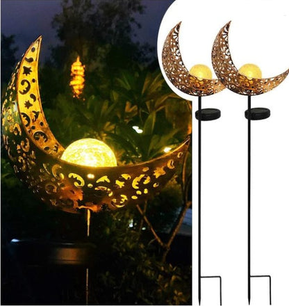 Solar Flame Effect Metal Garden Light