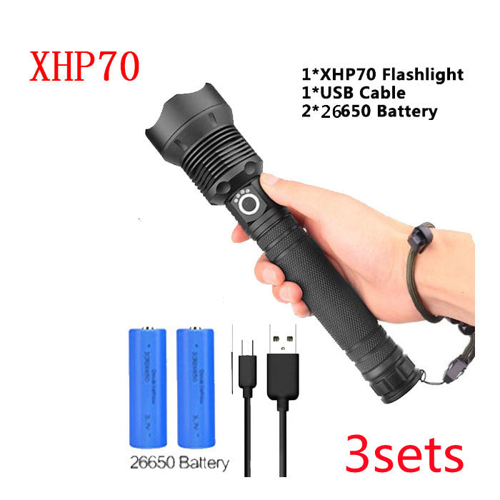 P50 USB Rechargeable Zoom Flashlight