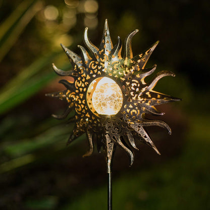 Solar Flame Effect Metal Garden Light