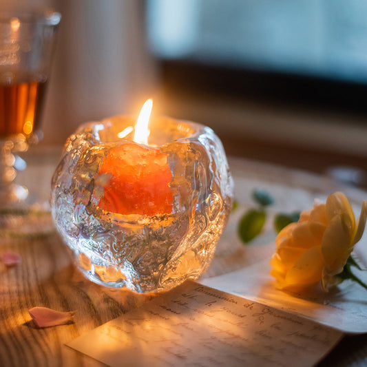 Vidro Romântico Porta-Velas