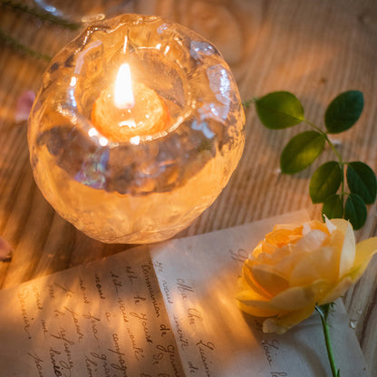 Vidro Romântico Porta-Velas