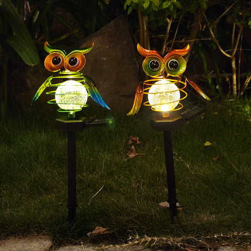 Solar Owl LED Garden Pathway Light