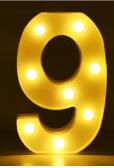 LED Alphabet & Number Marquee Night Light