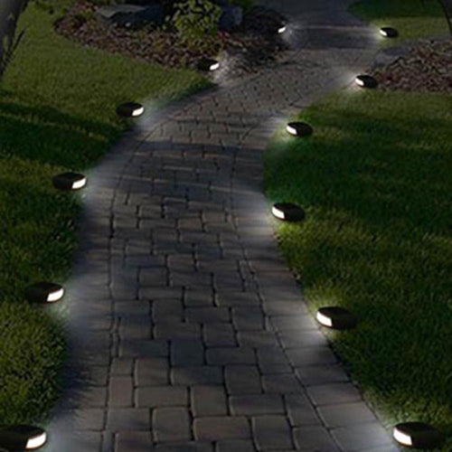 Solar Cobblestone LED Garden Lamp