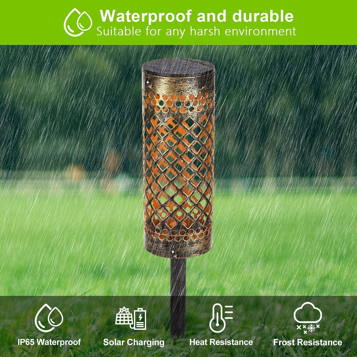 Metal Solar Waterproof Decorative Lawn Lamp
