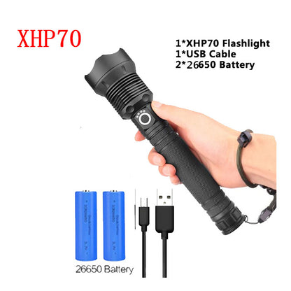 P50 USB Rechargeable Zoom Flashlight