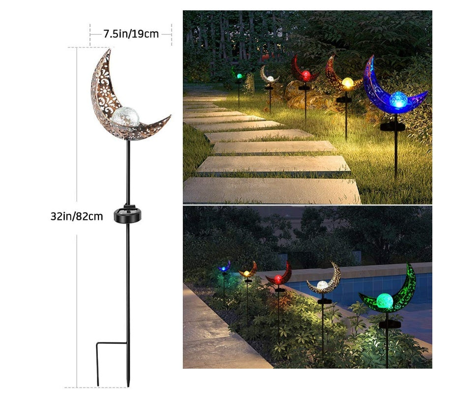Solar Flame Effect Metal Garden Light