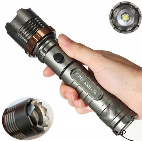 CREE T6 Zoomable Rechargeable Flashlight