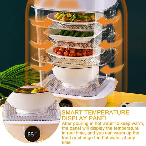 Conjunto Empilhável de Tampas para Pratos que Mantêm o Calor