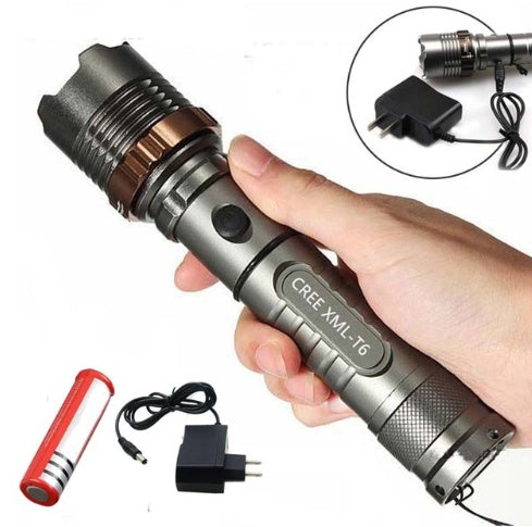 CREE T6 Zoomable Rechargeable Flashlight