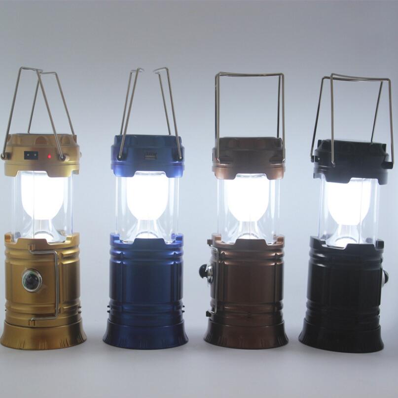 Lanterna de acampamento LED movida a energia solar