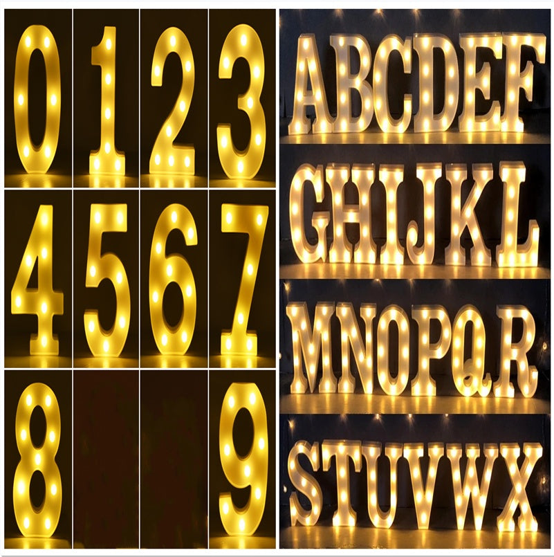 LED Alphabet & Number Marquee Night Light