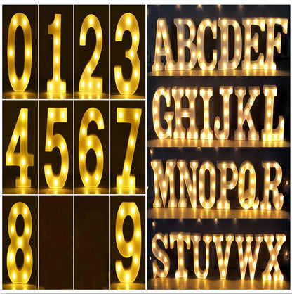 LED Alphabet & Number Marquee Night Light