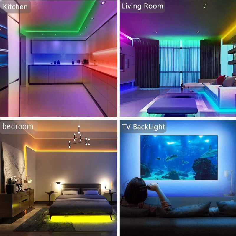 5050 RGB Flexible LED Strip Lights with Controller