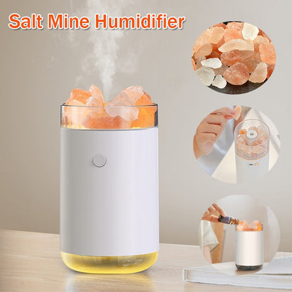 Crystal Salt Stone Ultrasonic Aroma Diffuser with LED