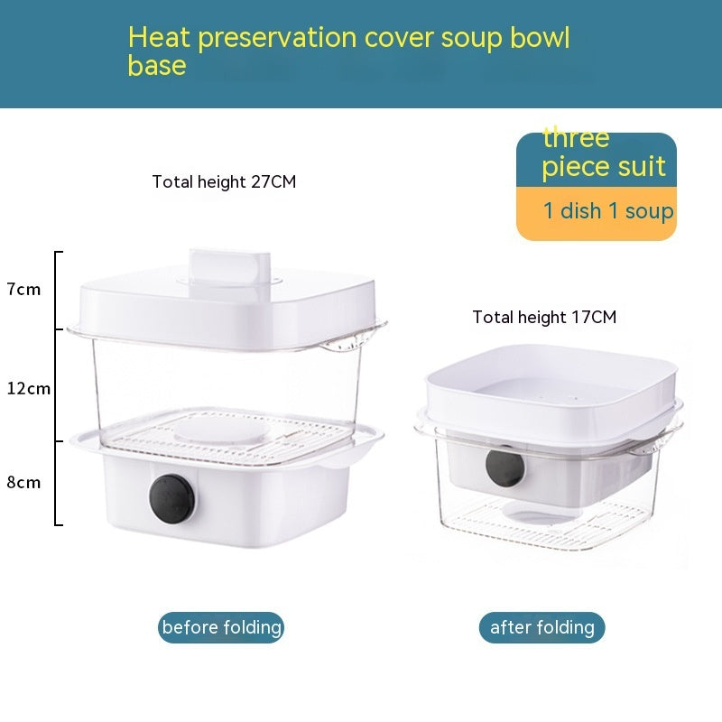Conjunto Empilhável de Tampas para Pratos que Mantêm o Calor