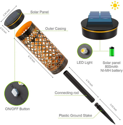 Metal Solar Waterproof Decorative Lawn Lamp