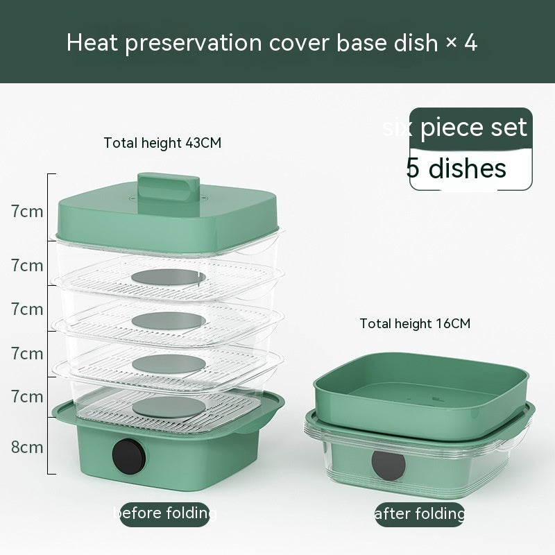 Conjunto Empilhável de Tampas para Pratos que Mantêm o Calor