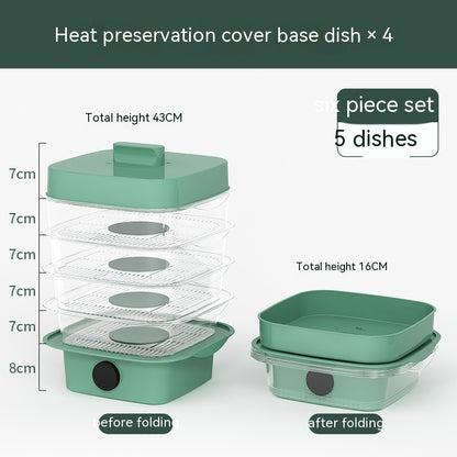 Conjunto Empilhável de Tampas para Pratos que Mantêm o Calor