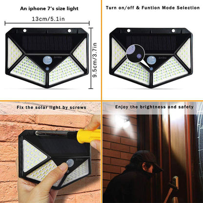 Luminária de parede solar LED para exterior