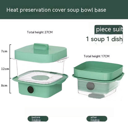 Conjunto Empilhável de Tampas para Pratos que Mantêm o Calor