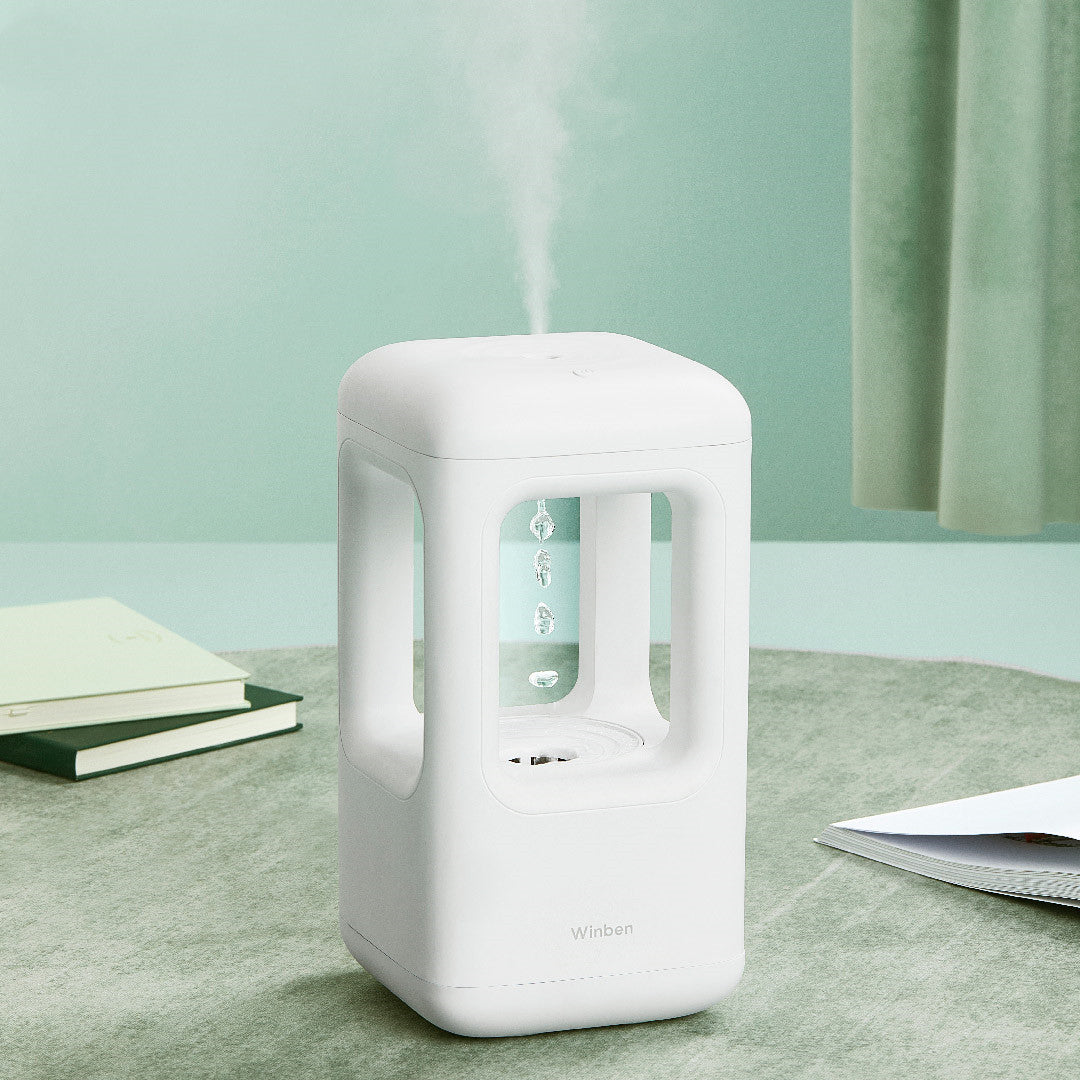 Anti-Gravity Water Drop Humidifier with LED Ambient Light