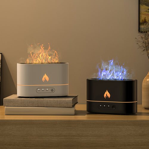 Flame Aromatherapy Humidifier with Ambient LED Light