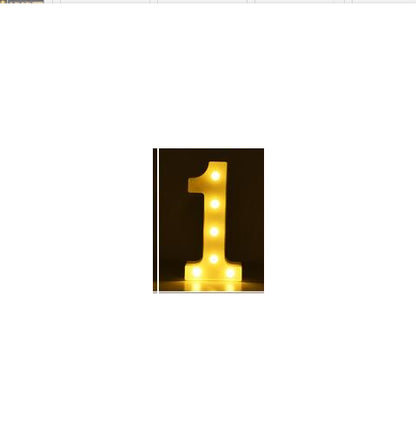 LED Alphabet & Number Marquee Night Light