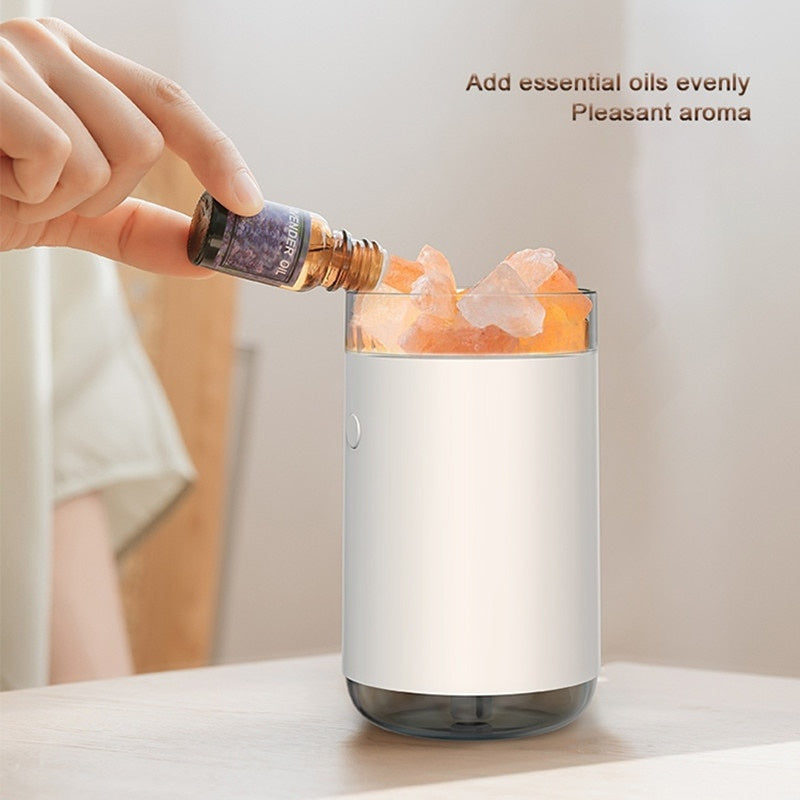 Crystal Salt Stone Ultrasonic Aroma Diffuser with LED