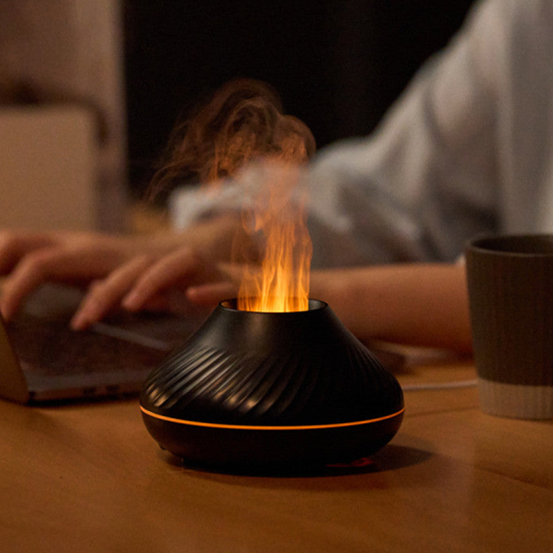 3D RGB Volcano Flame Ultrasonic Aroma Diffuser 130ml