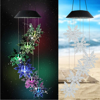 Solar Wind Chime Hummingbird Garden Light