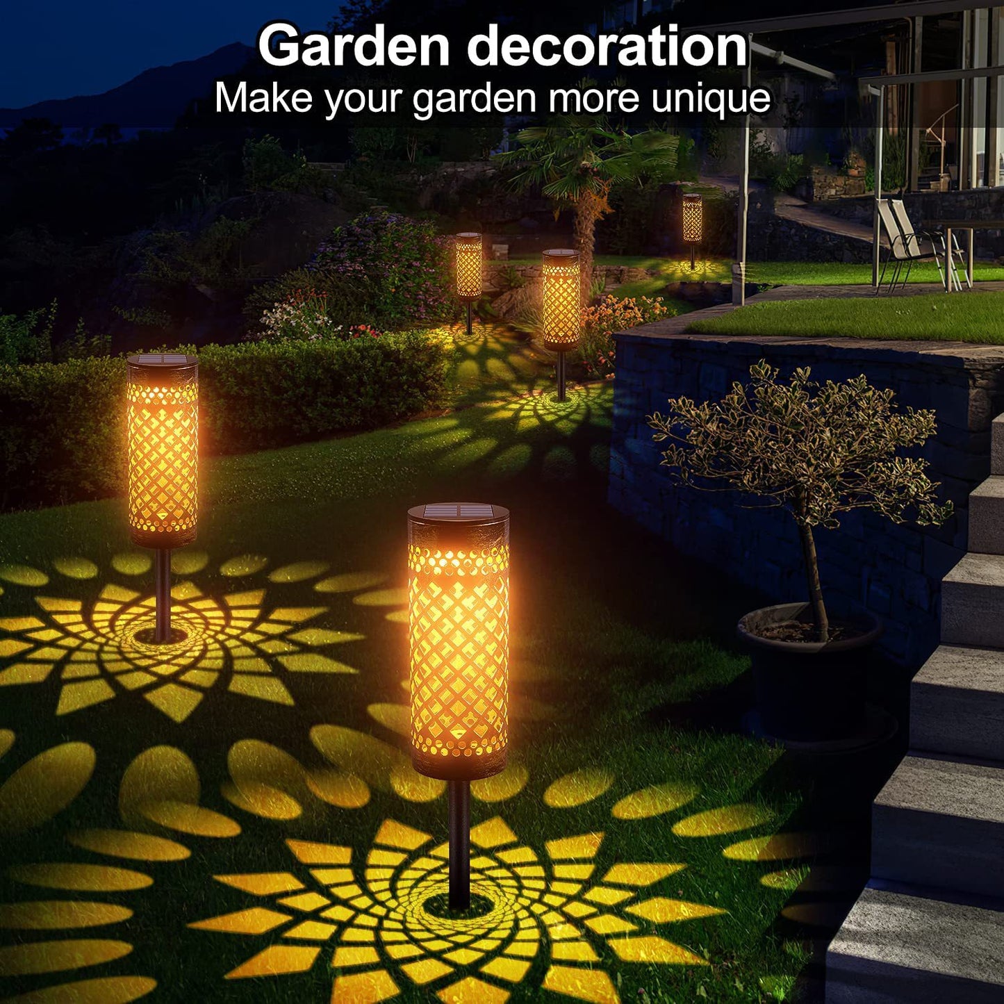 Metal Solar Waterproof Decorative Lawn Lamp