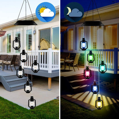 Solar Wind Chime Hummingbird Garden Light