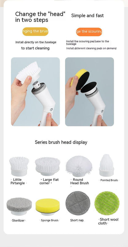 Telescopic Electric Wall Cleaning Scrubber