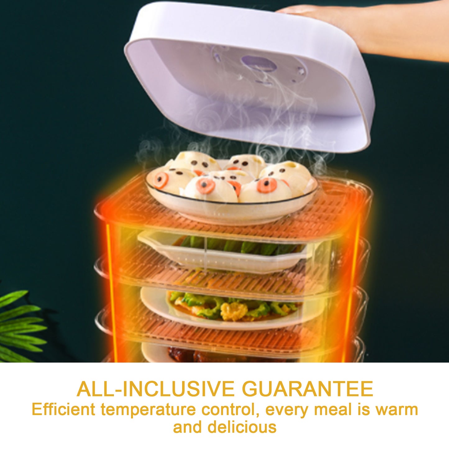 Conjunto Empilhável de Tampas para Pratos que Mantêm o Calor