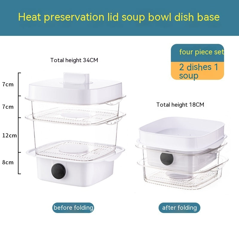 Conjunto Empilhável de Tampas para Pratos que Mantêm o Calor