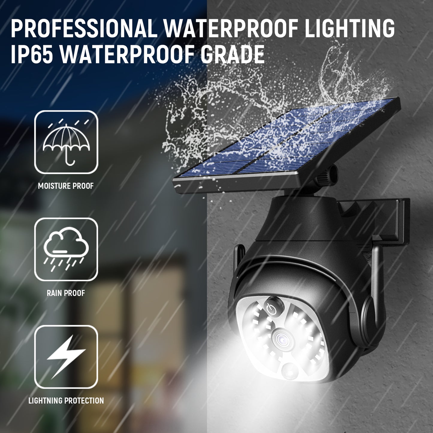 Solar Motion Sensor Outdoor Street Light