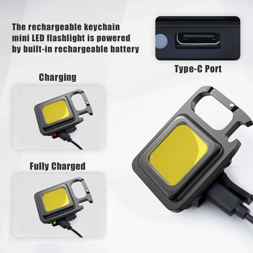 COB Rechargeable Keychain Flashlight